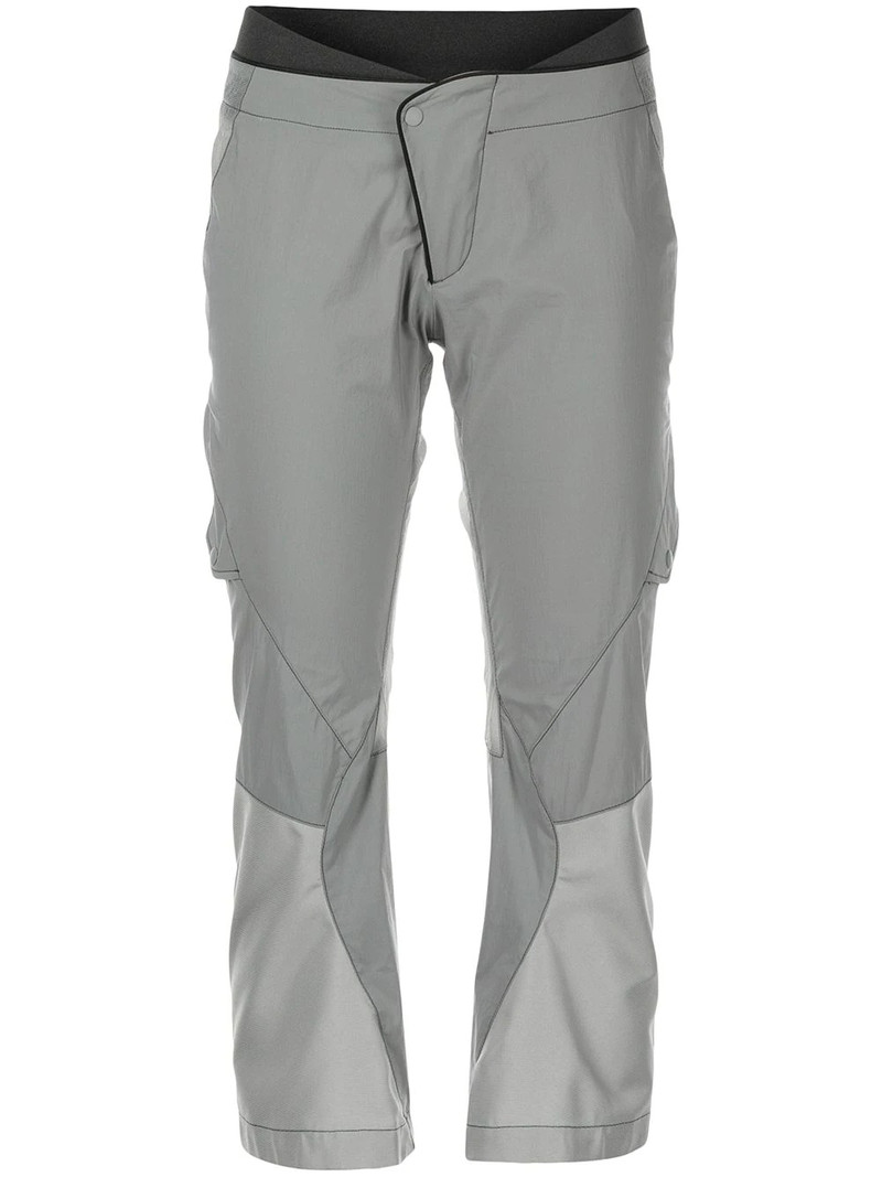 panelled slim-fit cropped trousers 1