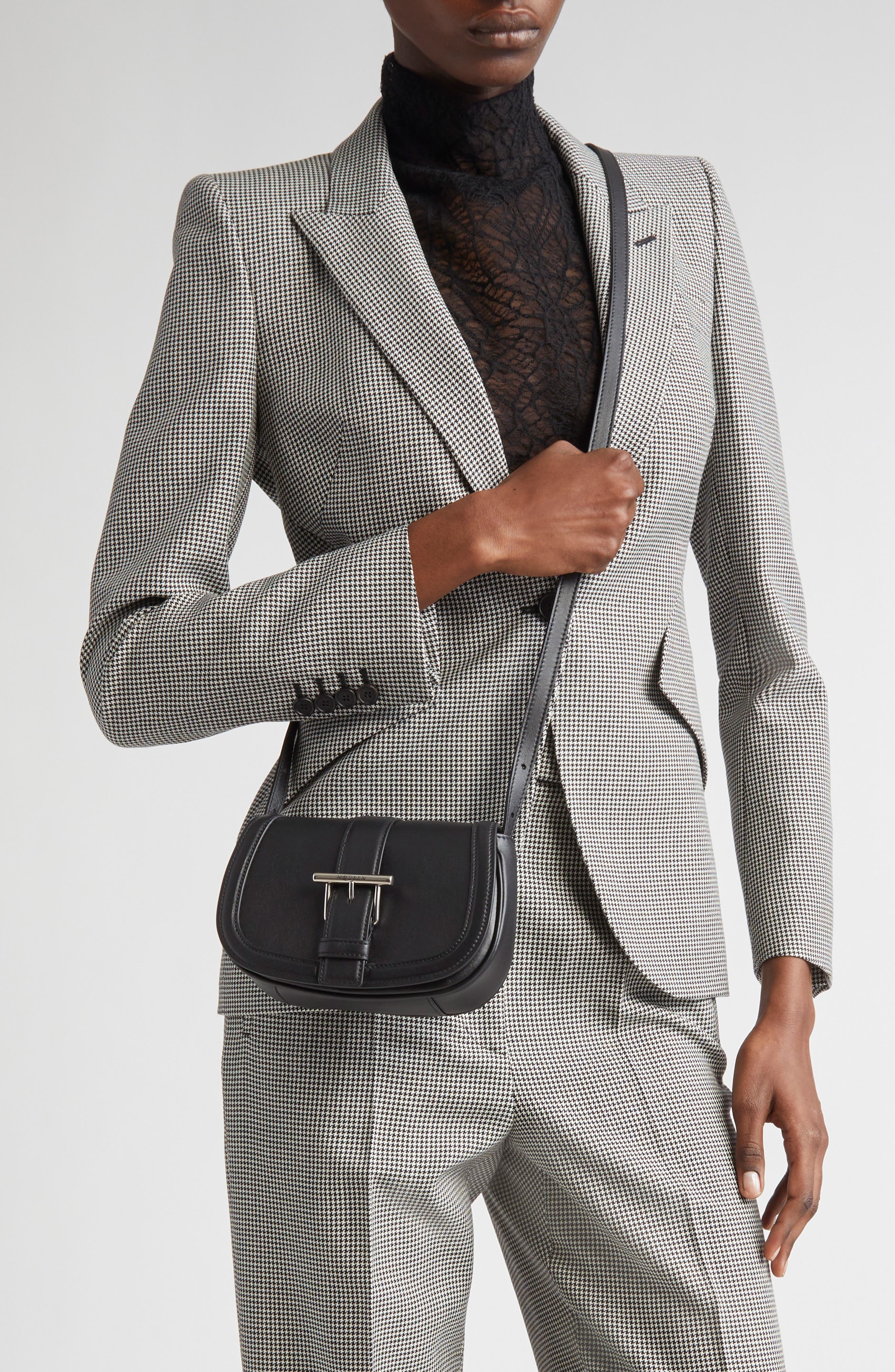 McQueen Mini T-Bar Shoulder Bag in Black/Silver at Nordstrom - 2