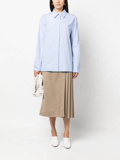 Jil Sander concealed-fastening striped cotton shirt outlook