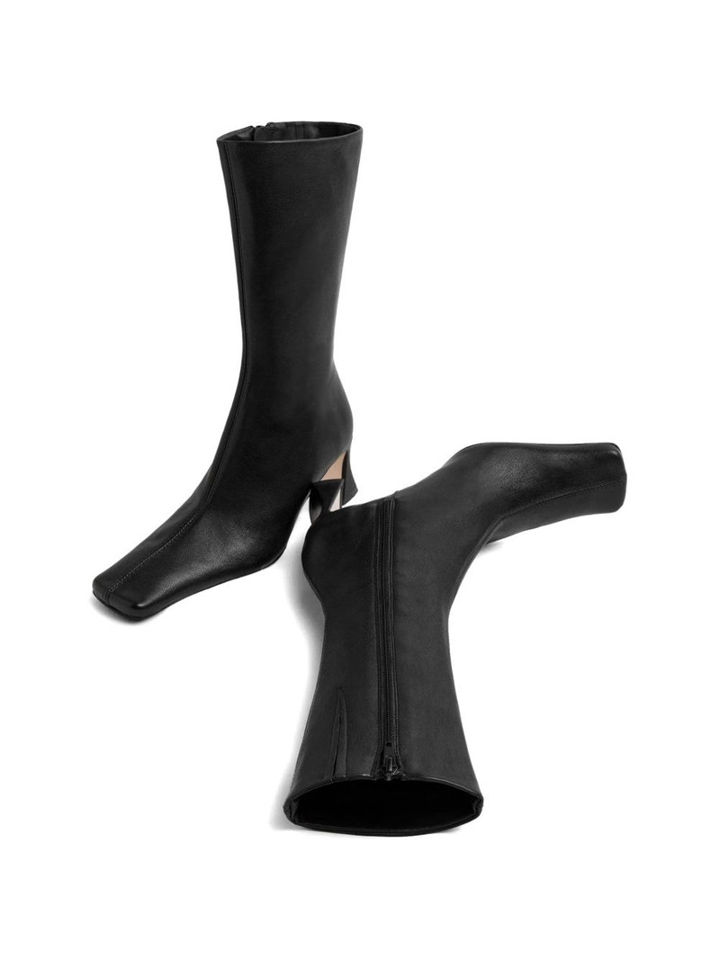 MIISTA Araxi square-toe leather ankle boots outlook