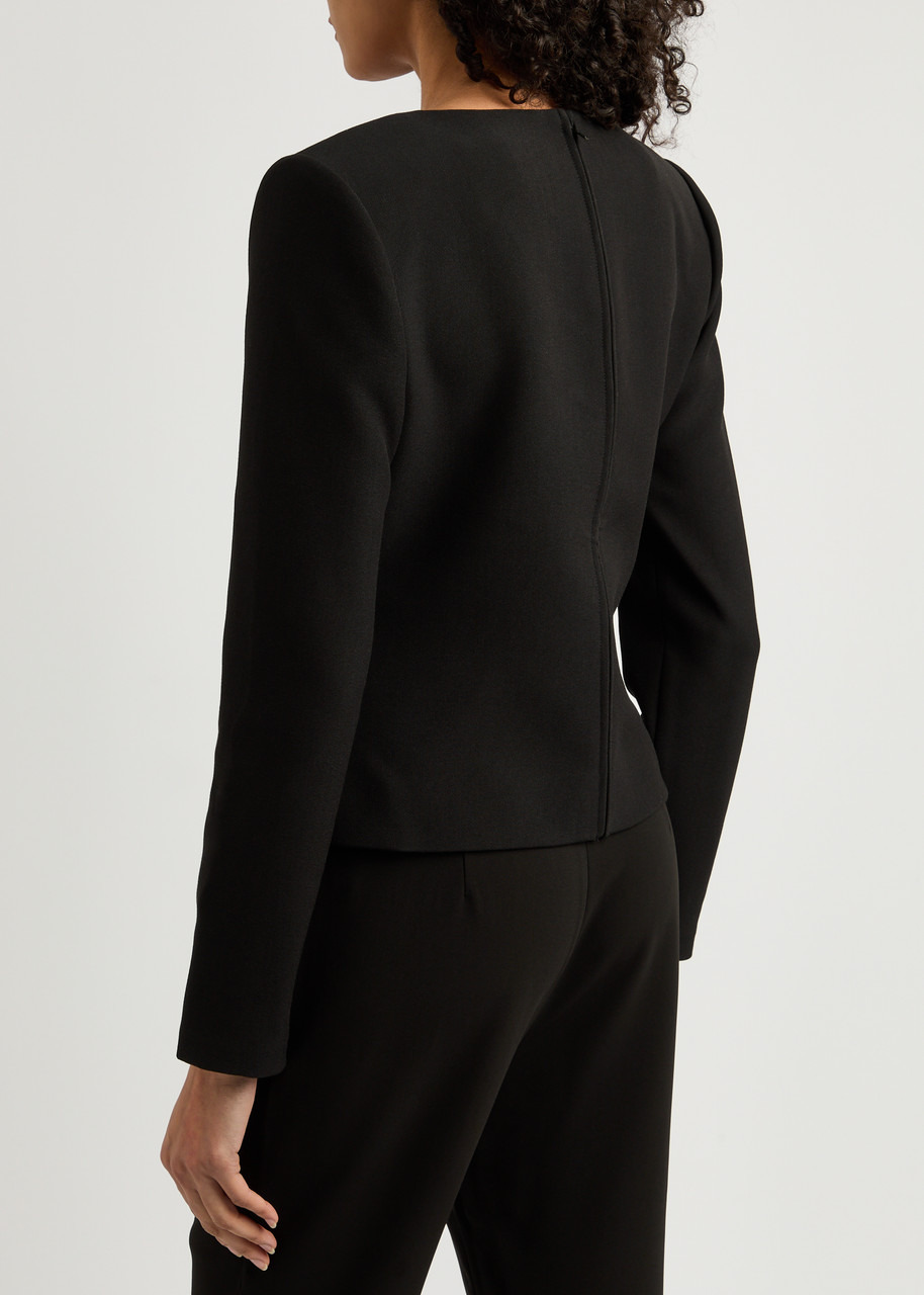 Roland Mouret Floral-embellished Crepe top - 3