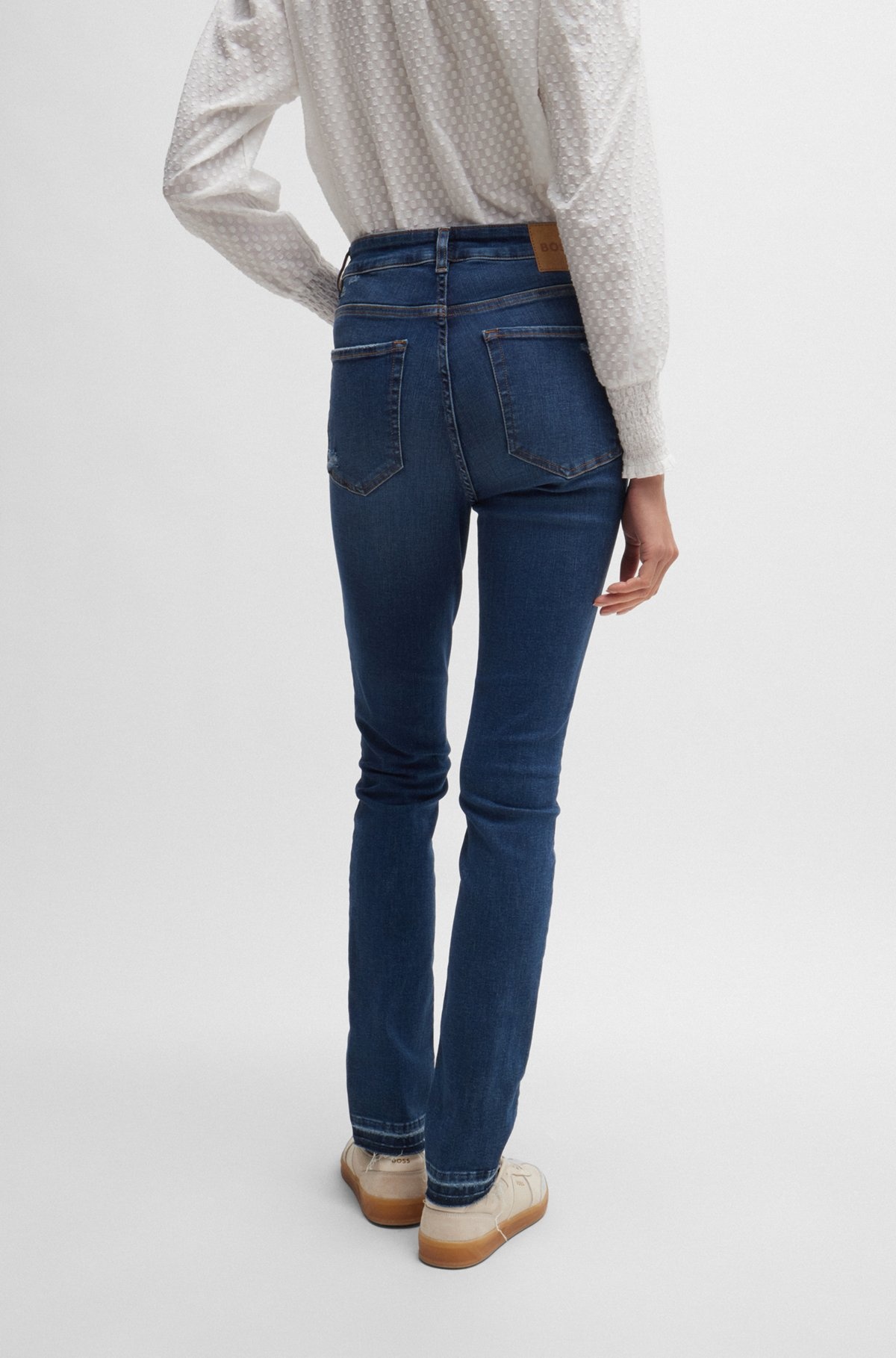 DARK-BLUE JEANS IN SUPREME-MOVEMENT DENIM - 4