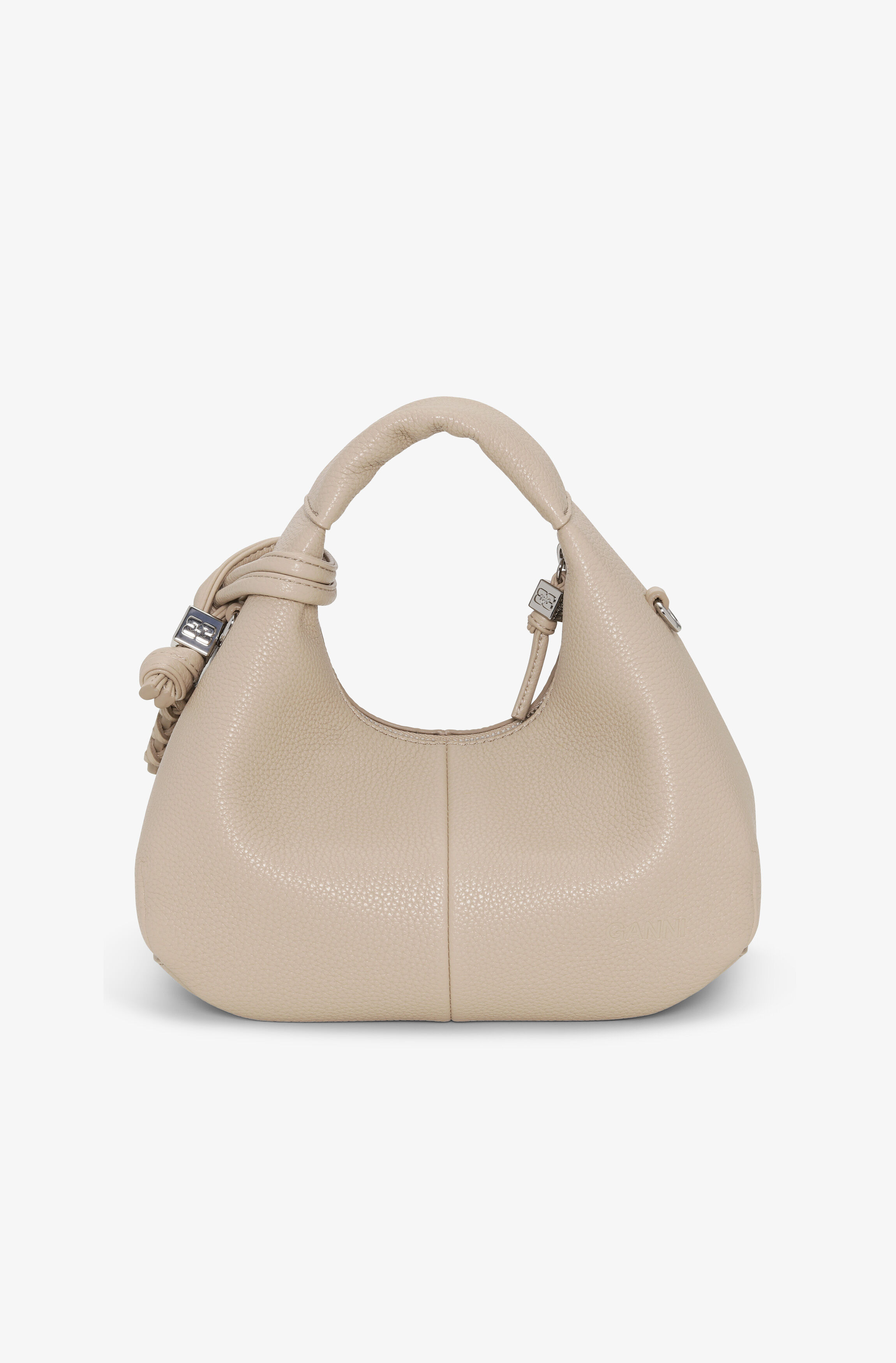 LIGHT GREY MINI HOBO BAG - 3