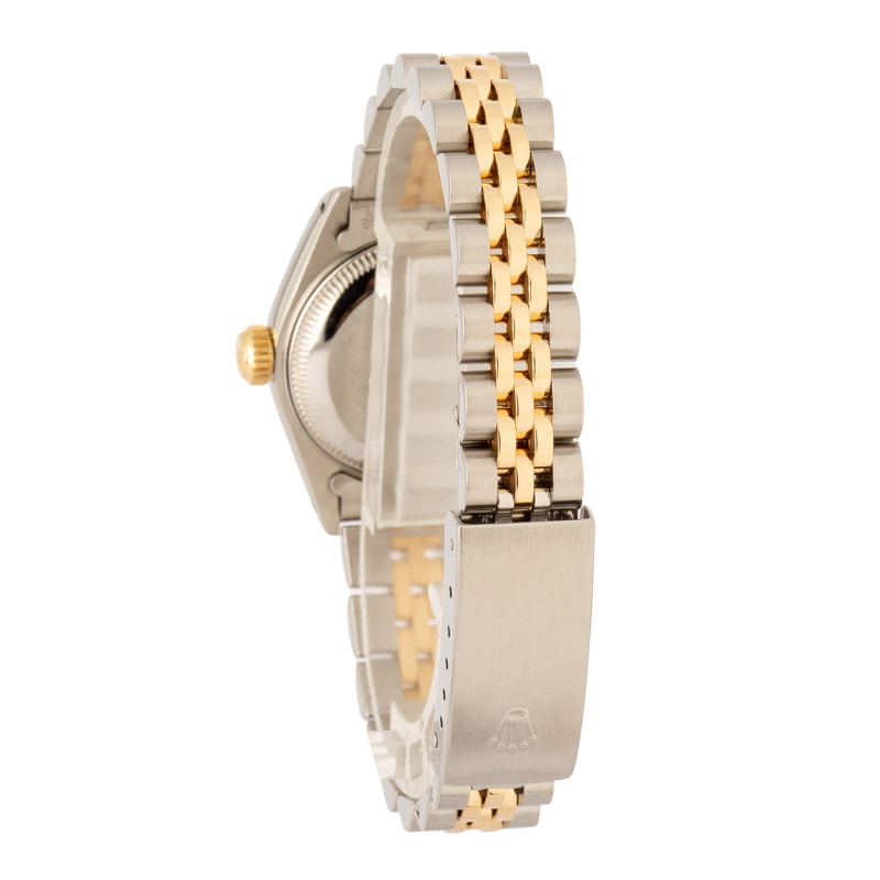 Ladies Rolex Datejust 69173 Silver Tapestry Dial - 3