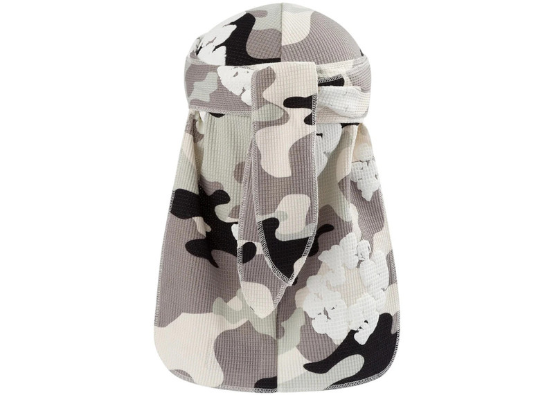 DENIM TEARS Denim Tears Cotton Wreath Durag White Camo outlook