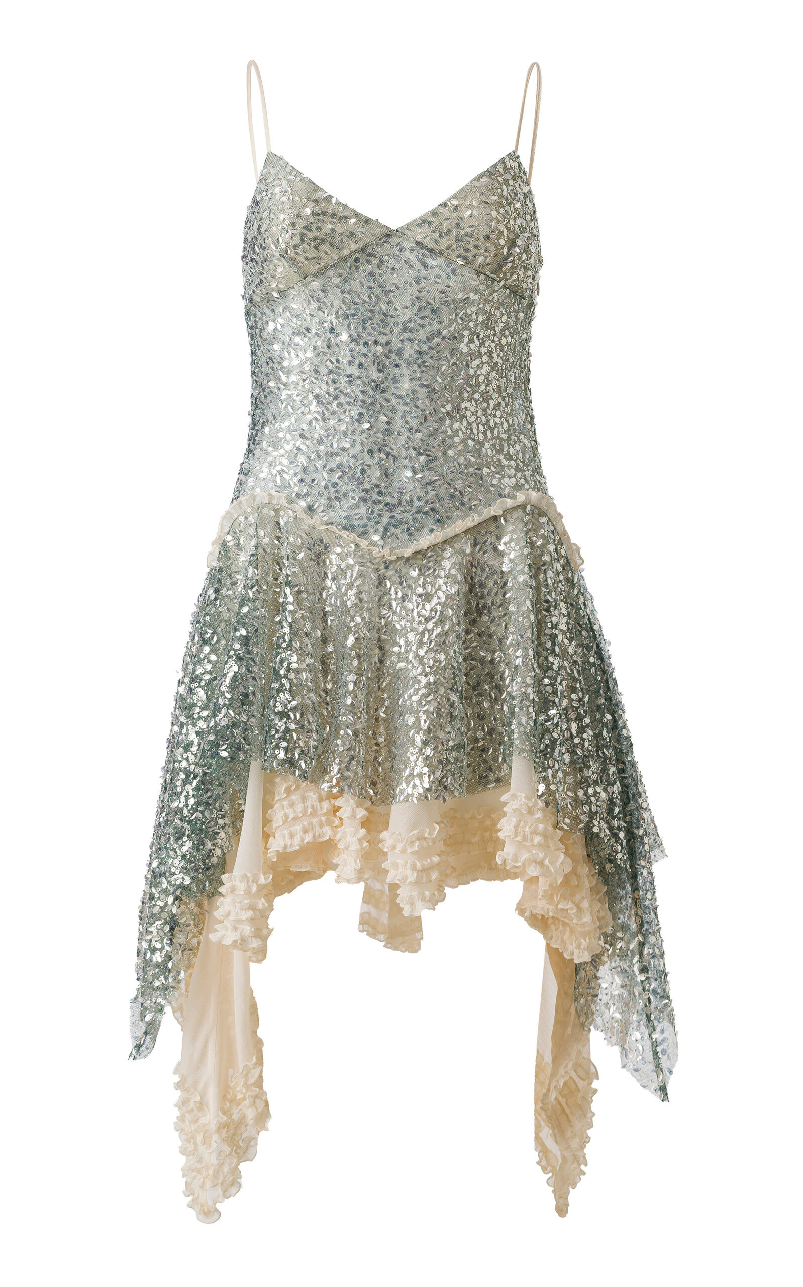 Miley Ruffled Sequined Mini Dress green - 1