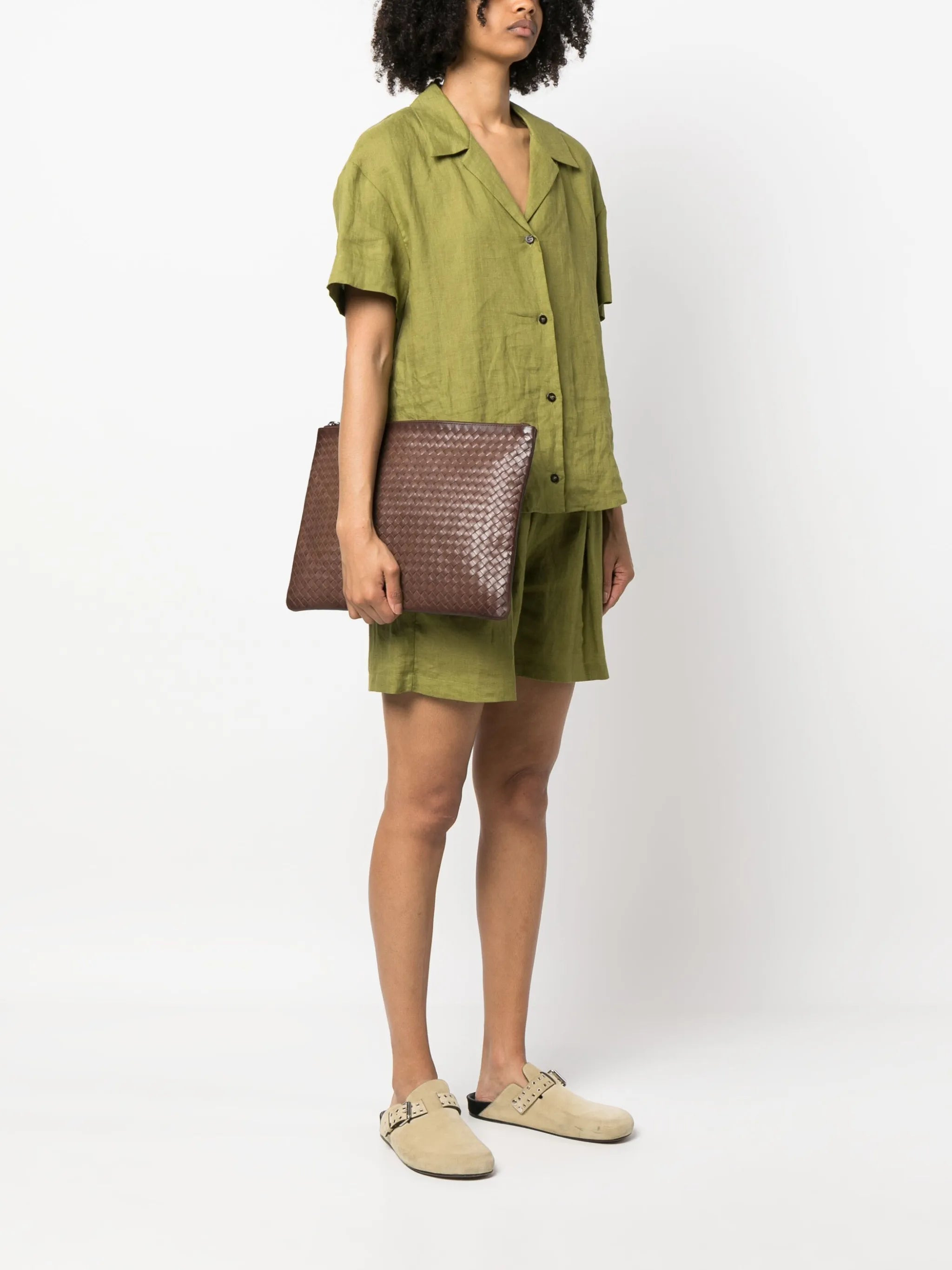 Dragon Diffusion Woven Leather Clutch Bag - 3