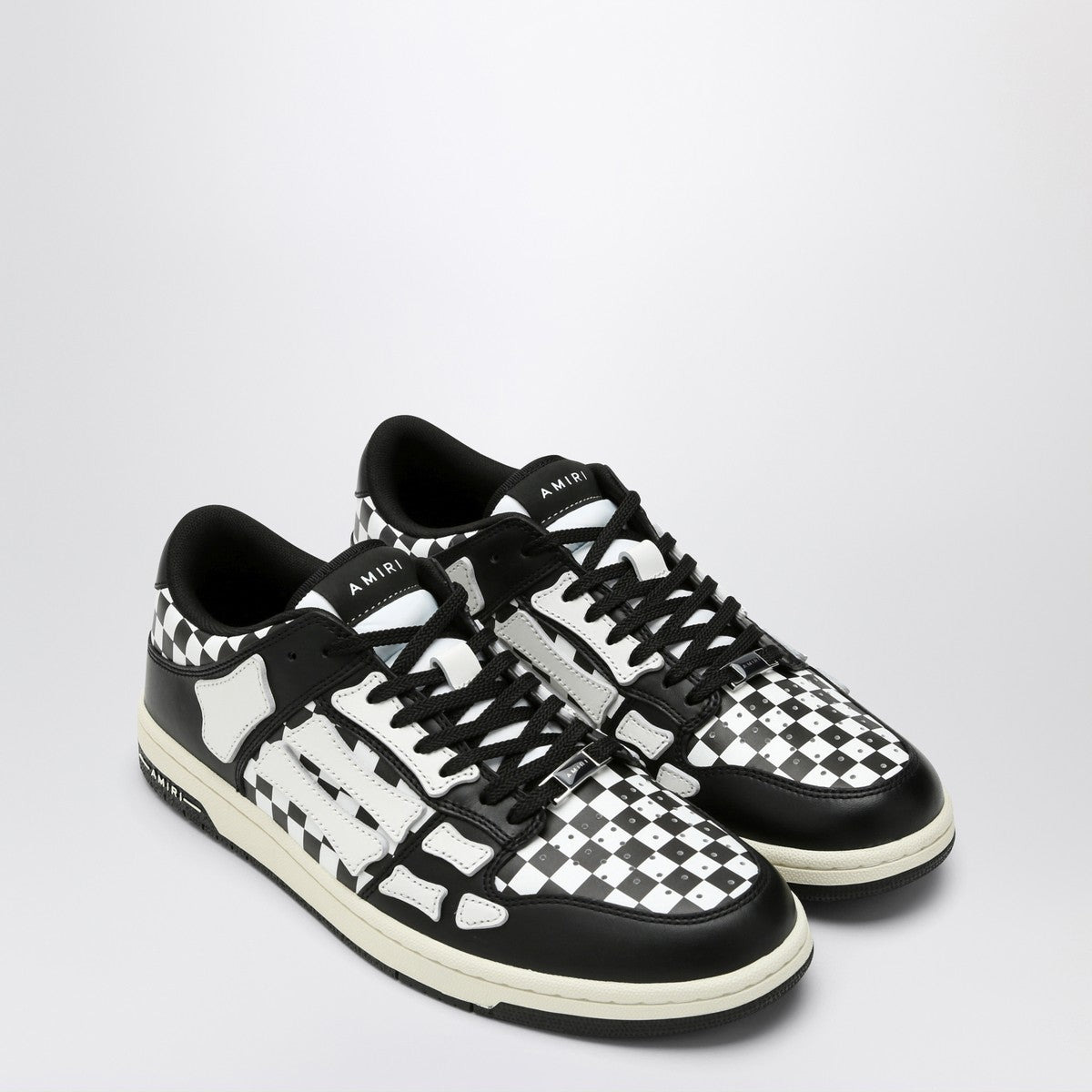 AMIRI Skel Top Low Plaid Sneakers - 1