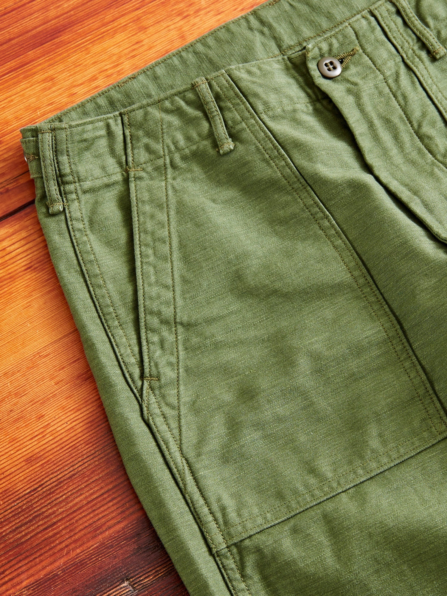 Slim Fatigue Pants in Army - 4