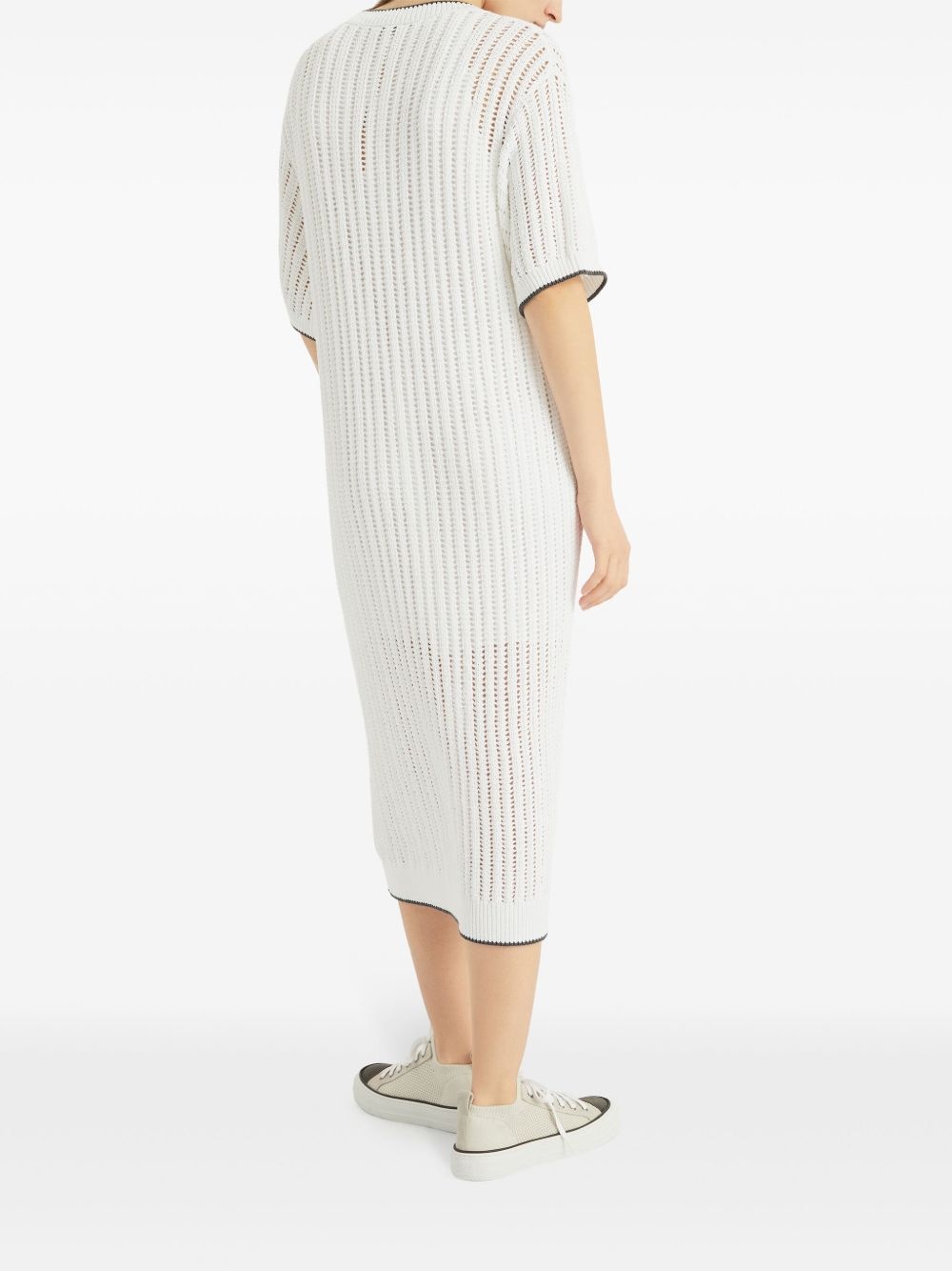 Monili-embellished knitted dress - 4