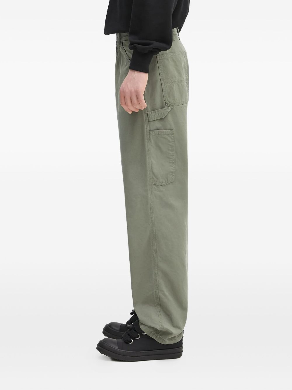 logo-patch cargo trousers - 3