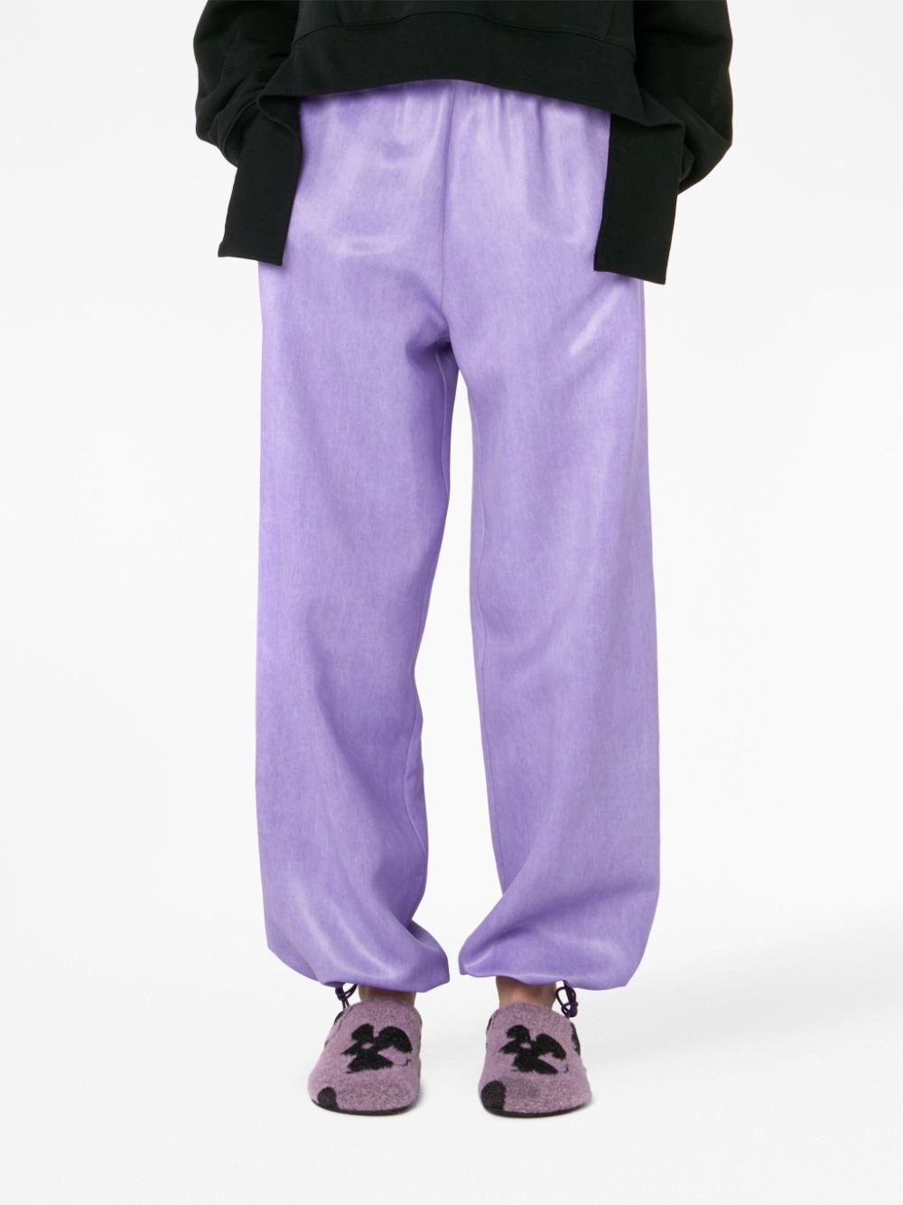 drawstring-hem wide-leg trousers - 3