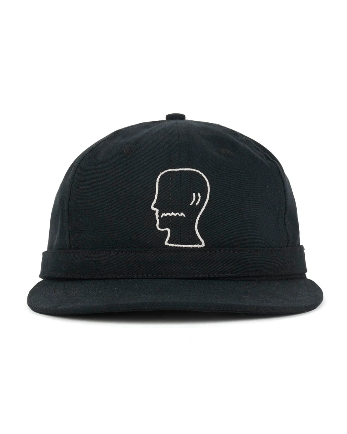 Extended Strap 6 Panel Logohead Hat - Black - 1