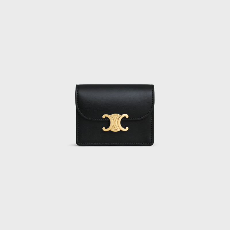BUSINESS CARD HOLDER TRIOMPHE in SHINY CALFSKIN 1