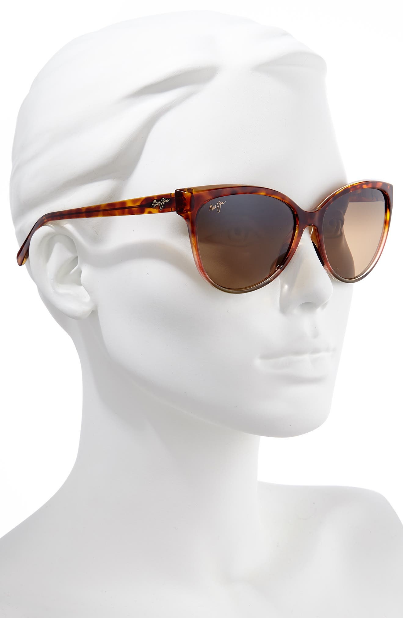 Maui Jim 'Olu 'Olu 57mm Polarized Cat Eye Sunglasses in Tortoise With Tan/Hcl Bronze at Nordstrom - 3