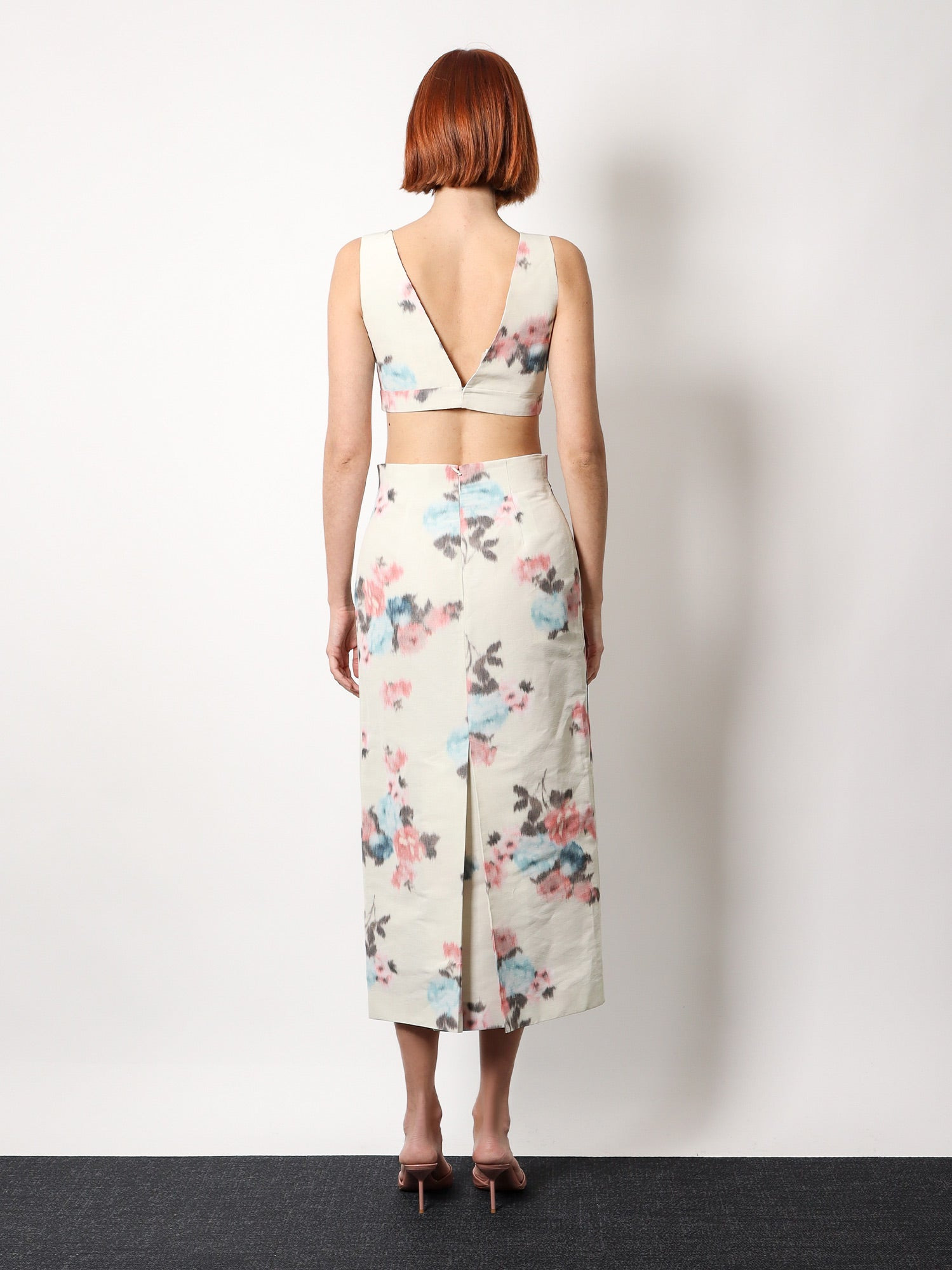 PHILOSOPHY DI LORENZO SERAFINI - Philosophy Di Lorenzo Serafini Linen Blend Top With Floral Print - 3