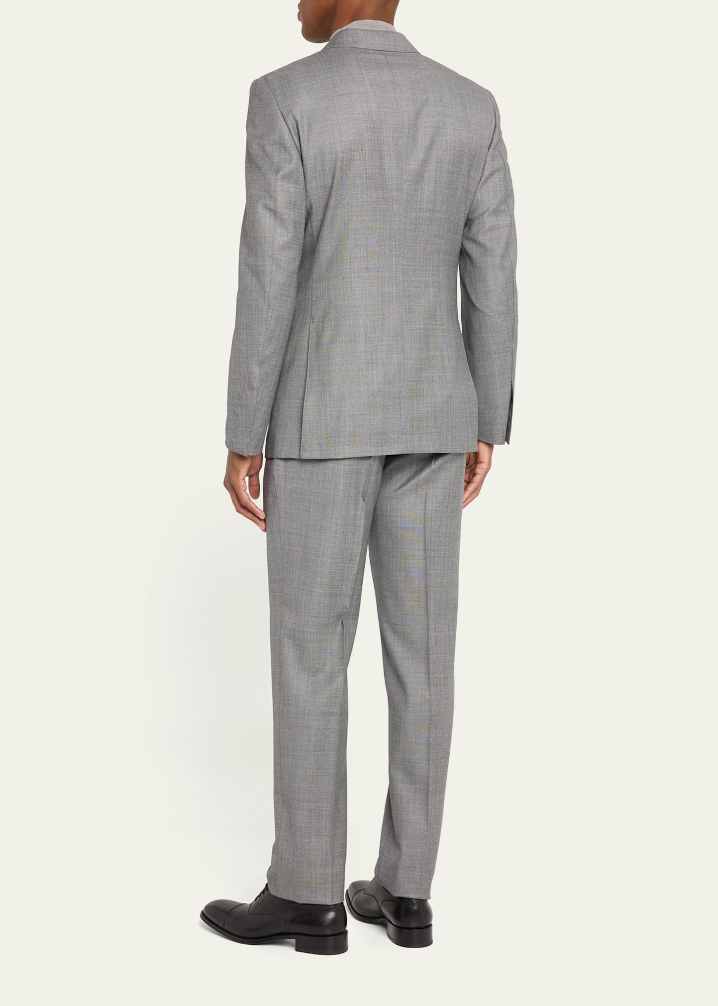 Men's Modern Fit Sharkskin Suit - 3