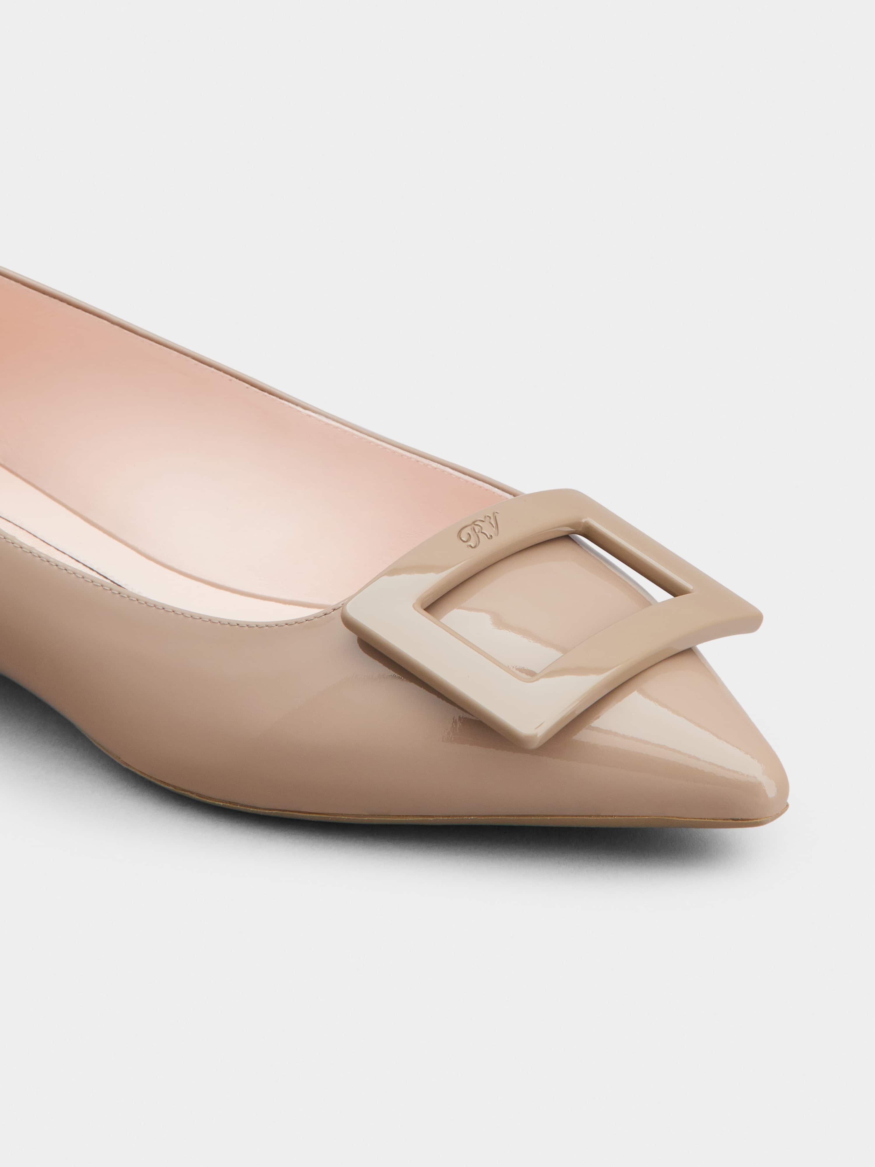 Gommettine Lacquered Buckle Ballerinas in Patent Leather - 3