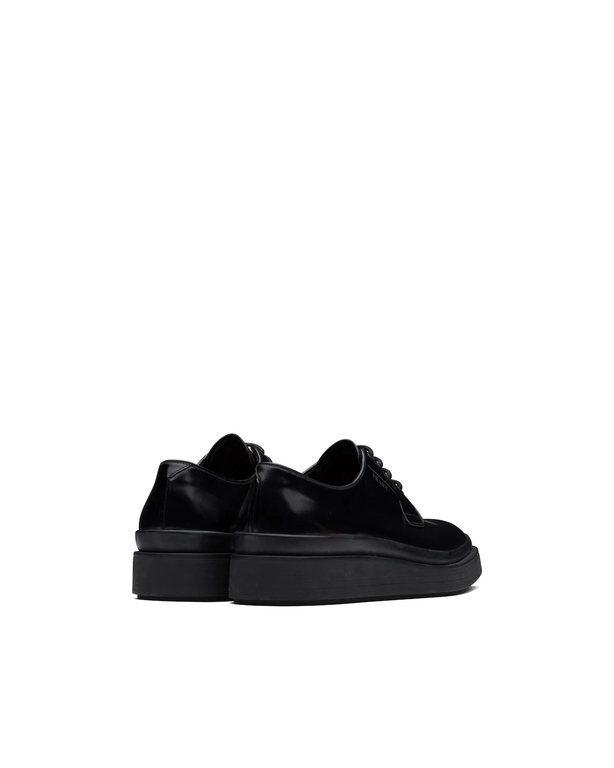 Brushed leather laced Derby shoes - 3
