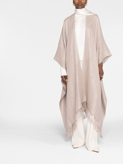 Brunello Cucinelli fringed long-lenght cape outlook