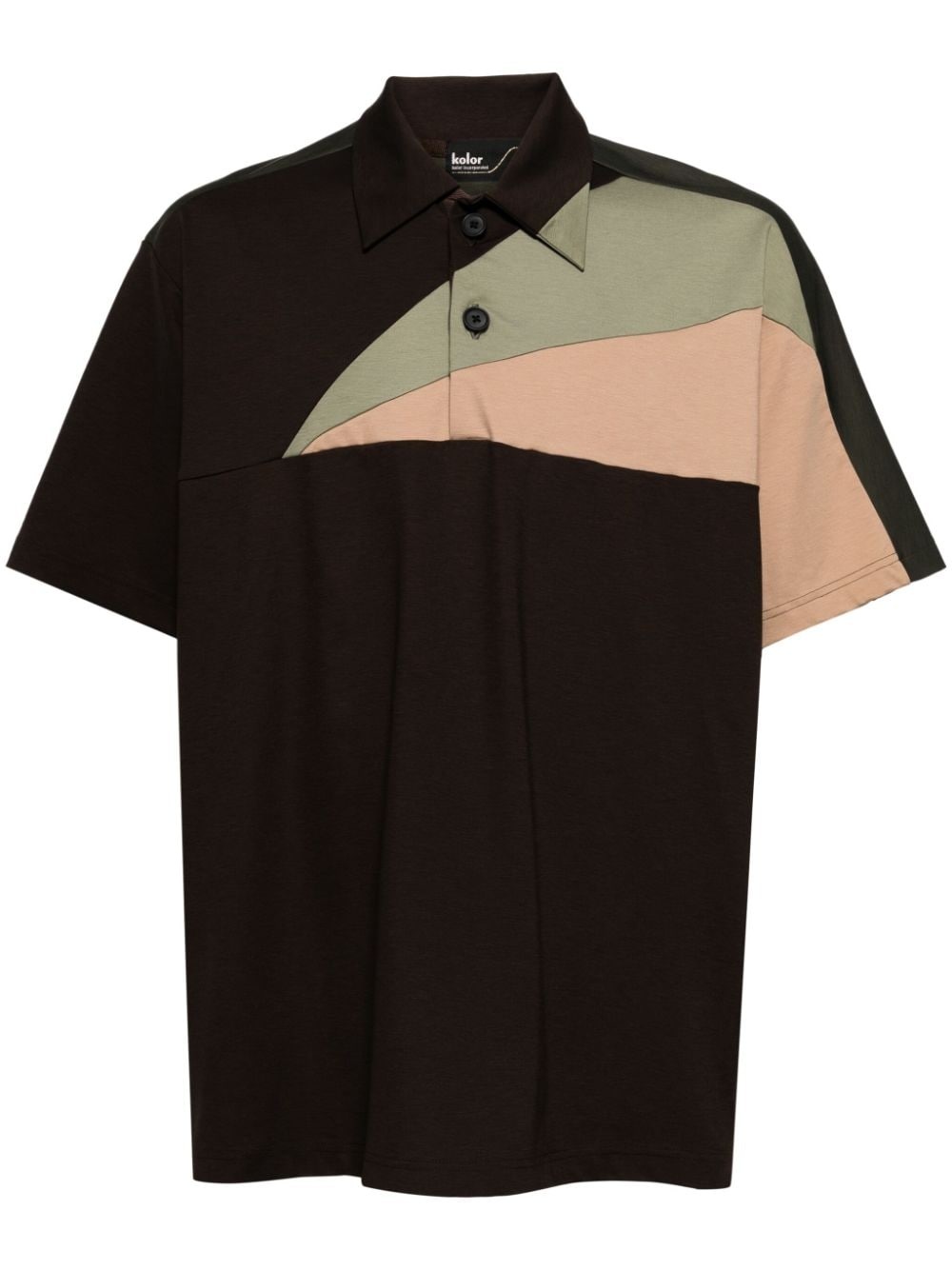 geometric-print polo shirt - 1