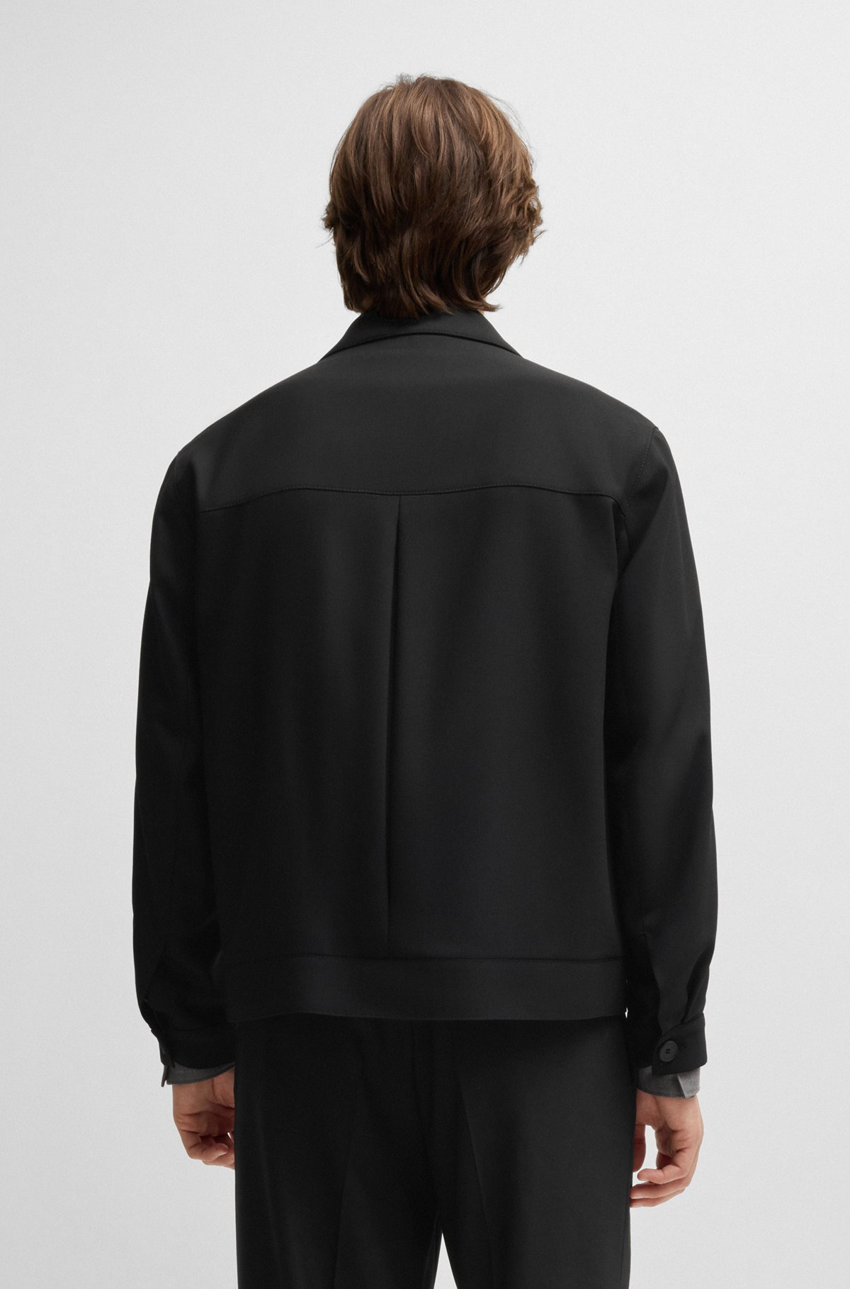 MODERN-FIT JACKET IN STRETCH TWILL - 4