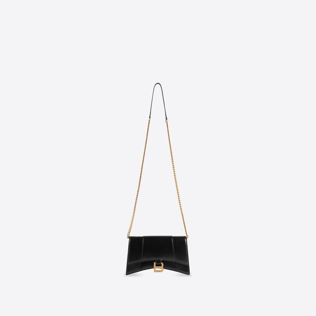 Women's Hourglass Chain Bag in Black - 1