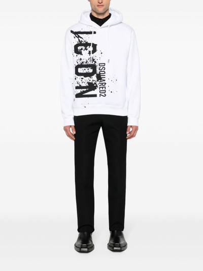 DSQUARED2 Icon Splash cotton hoodie outlook