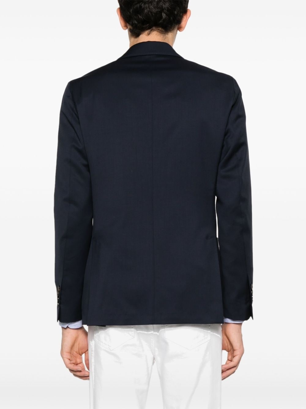 single-breasted wool blazer - 4