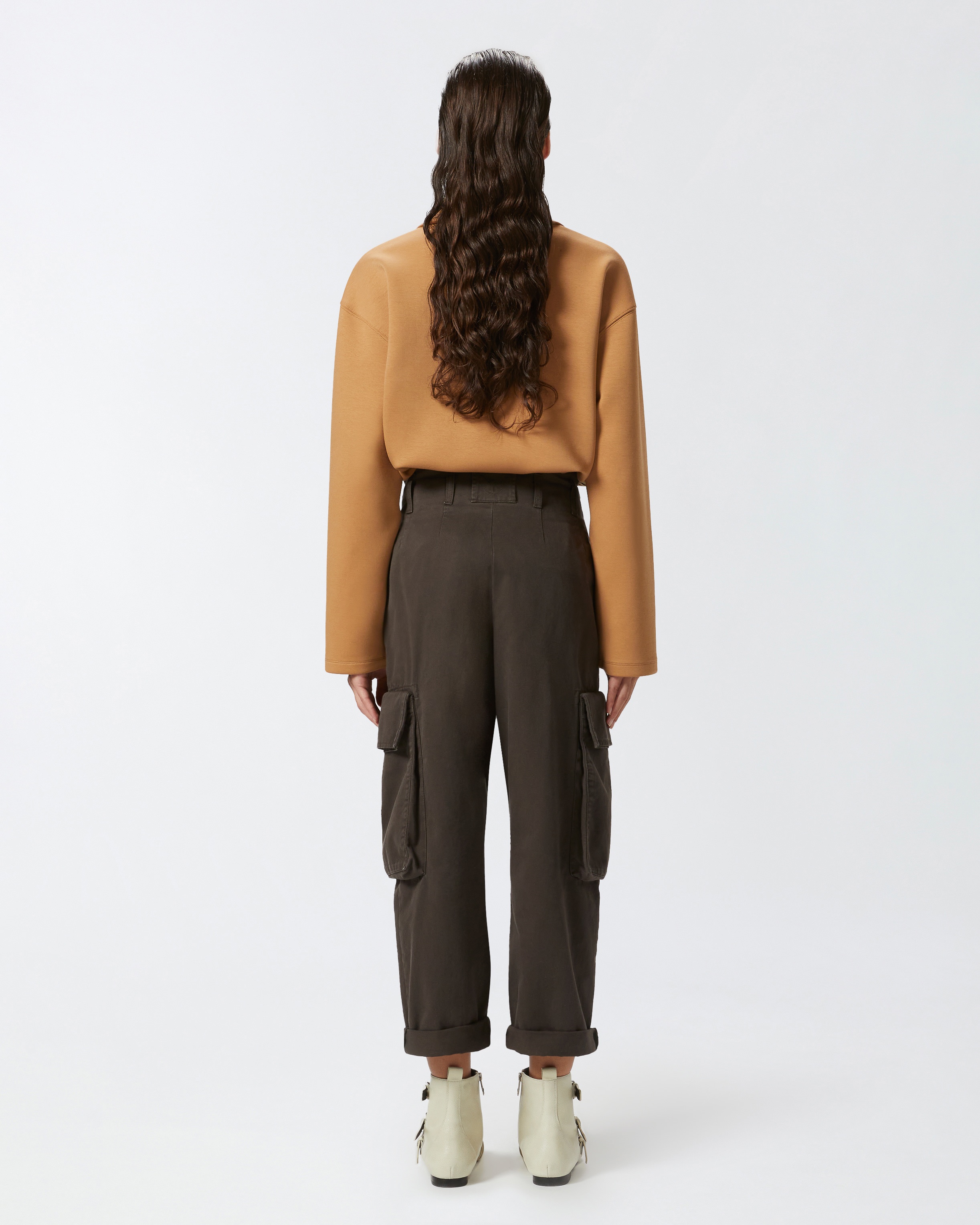 OVERSIZE CARGO TROUSERS WITH BELT - 4