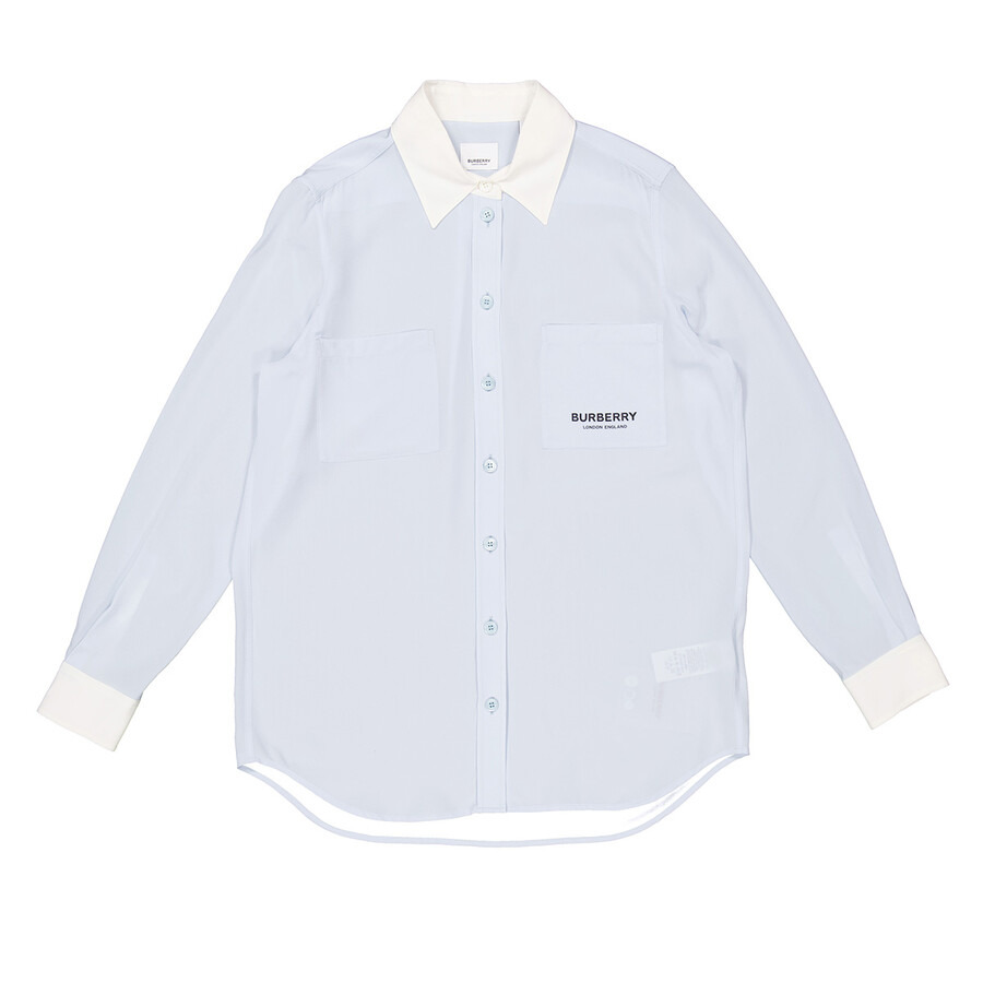 Burberry Anette Contrast Trim Silk Shirt - 5