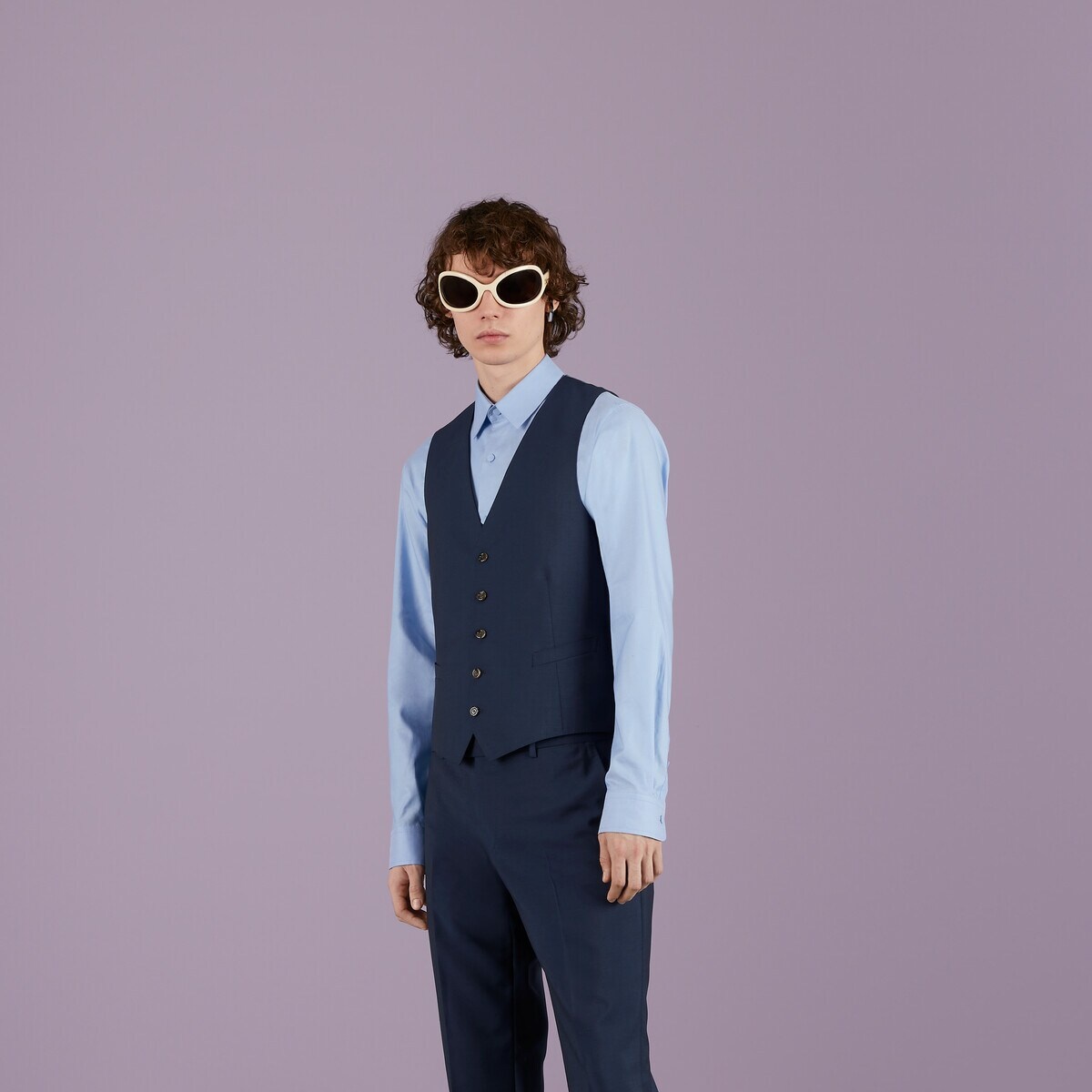 Wool mohair formal vest - 5