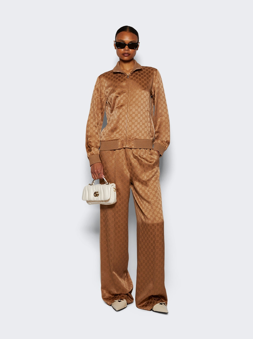 Gg Jacquard Pants Vintage Camel - 2