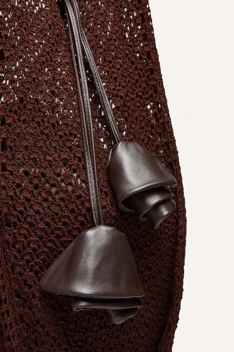 Crochet tote bag in brown 3