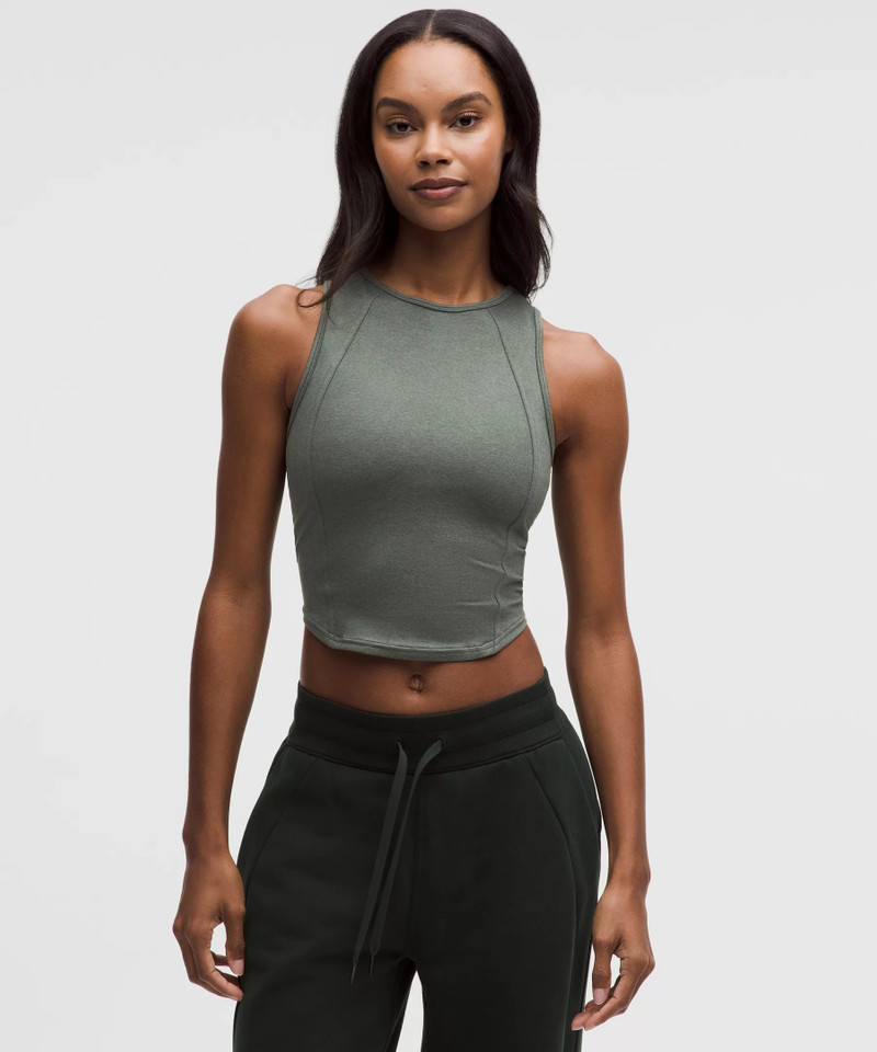 Softy Suedey Crewneck Cropped Tank Top 1