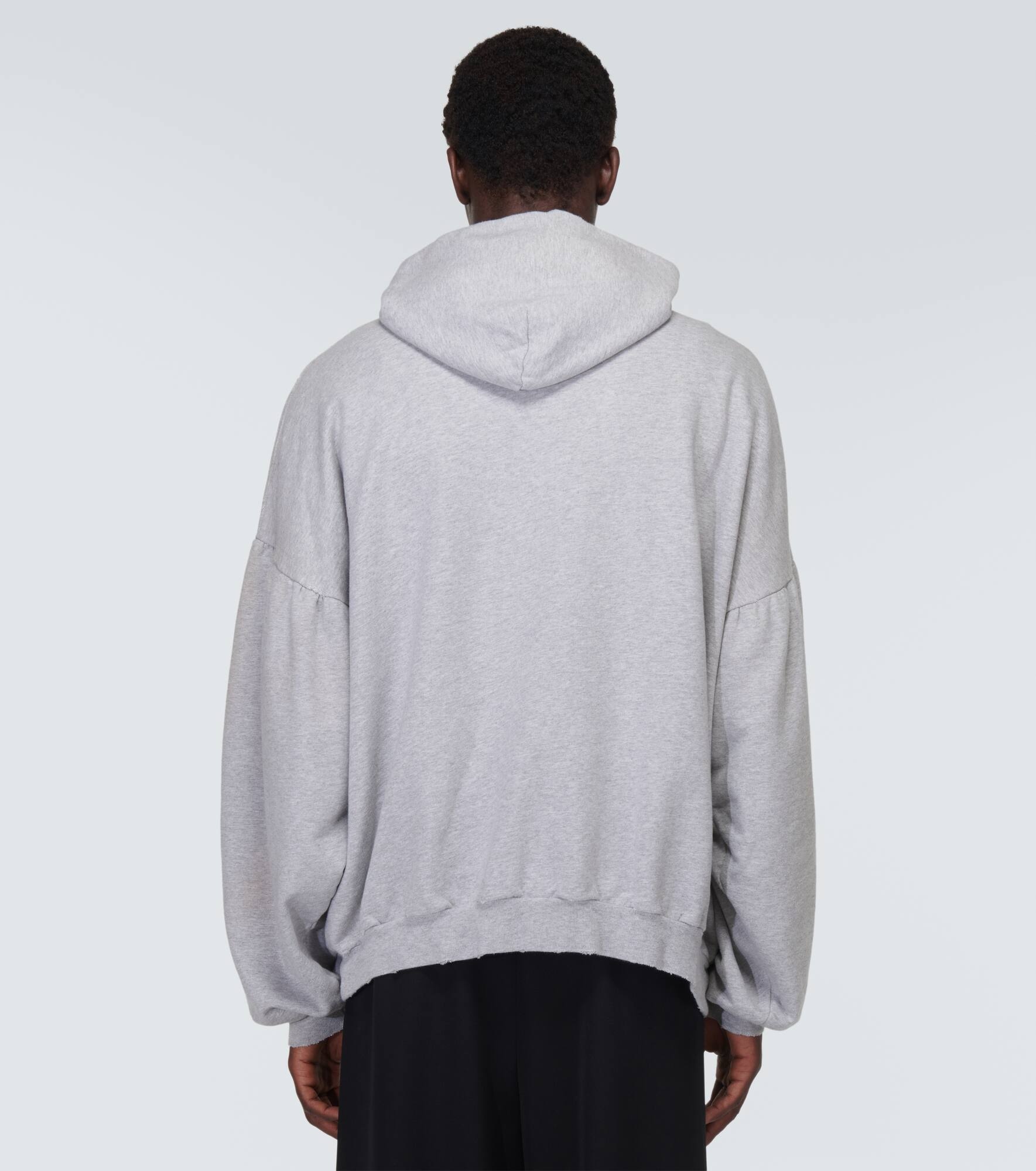 パーカー・フーディ [Balenciaga] Printed cotton fleece hoodie-Heather Grey/Black BALENCIAGA Printed cotton fleece hoodie | mytheresa | REVERSIBLE