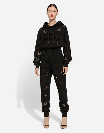 Dolce & Gabbana Jersey jogging pants with cut-out and DG logo outlook