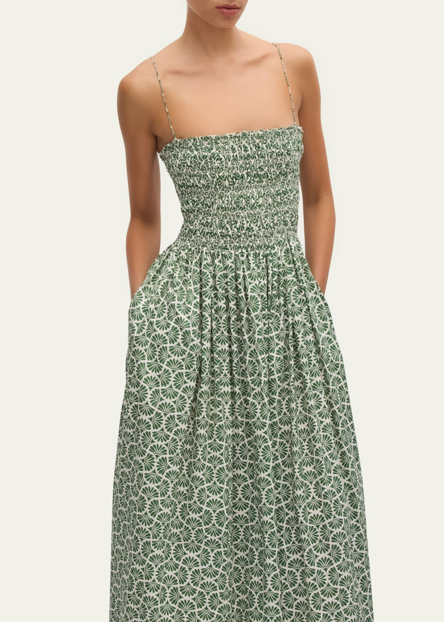 Shirred Bodice Maxi Dress - 5