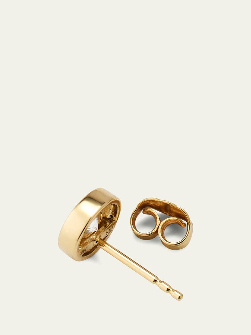 14k Fluted Diamond Stud Earring, Single 4