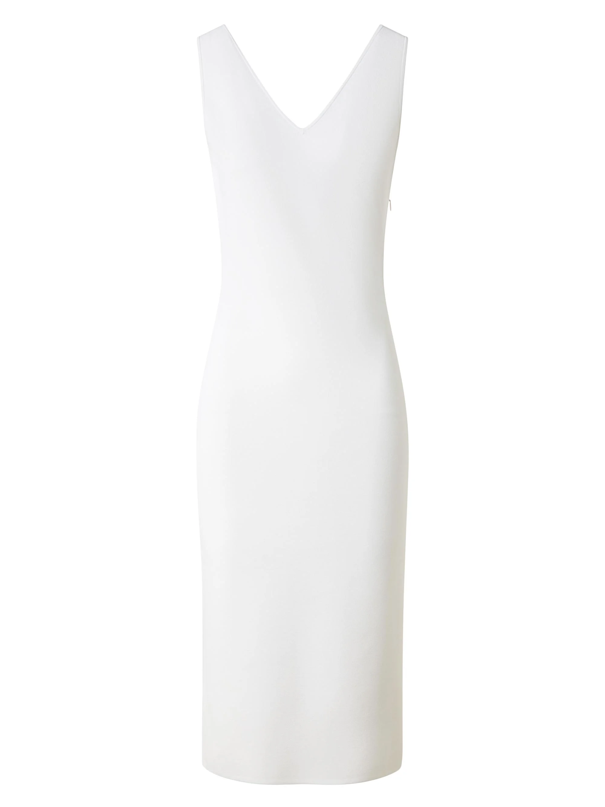 Women's Stretch V-Neck Sheath Midi-Dress - Ecru - 1