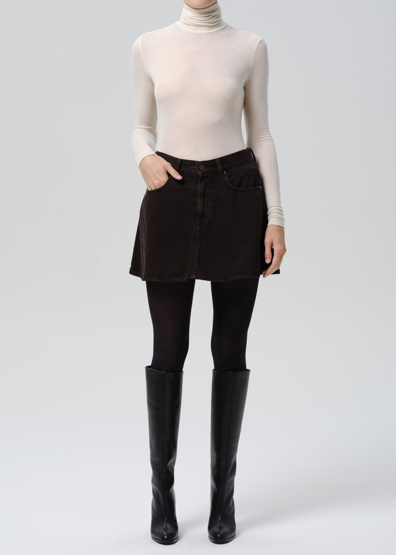 Trapeze Skirt In Carob - 1