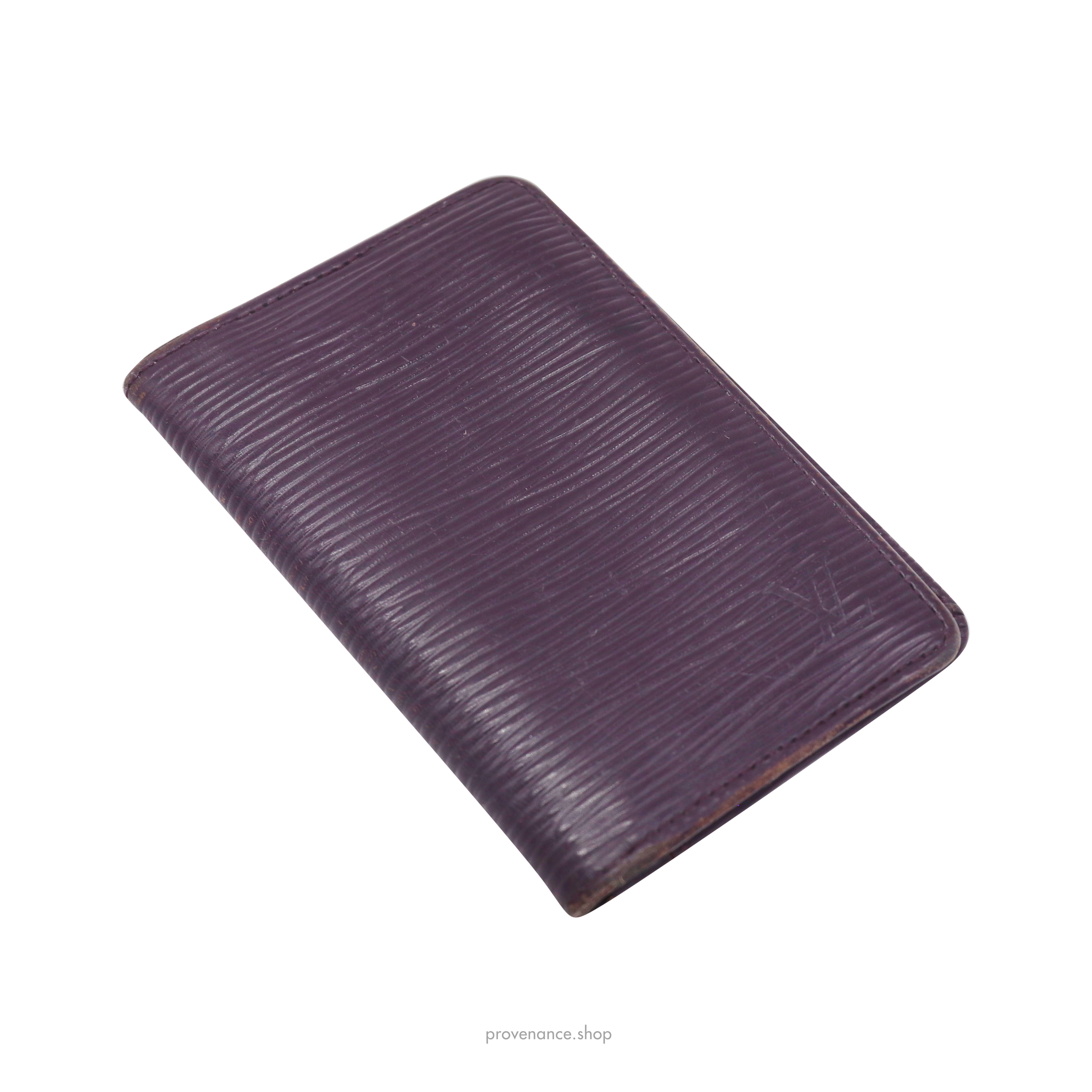 Louis Vuitton Pocket Organizer Wallet - Cassis Epi - 4