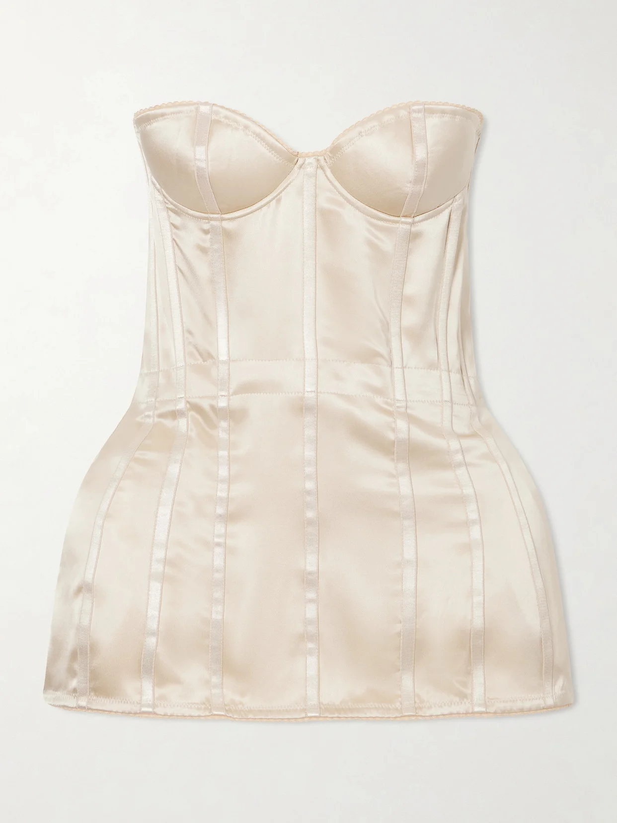 Silk-satin Corset Top - 1