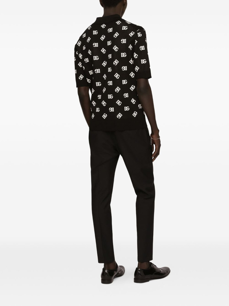 stretch cotton pants with DG embroidery 4