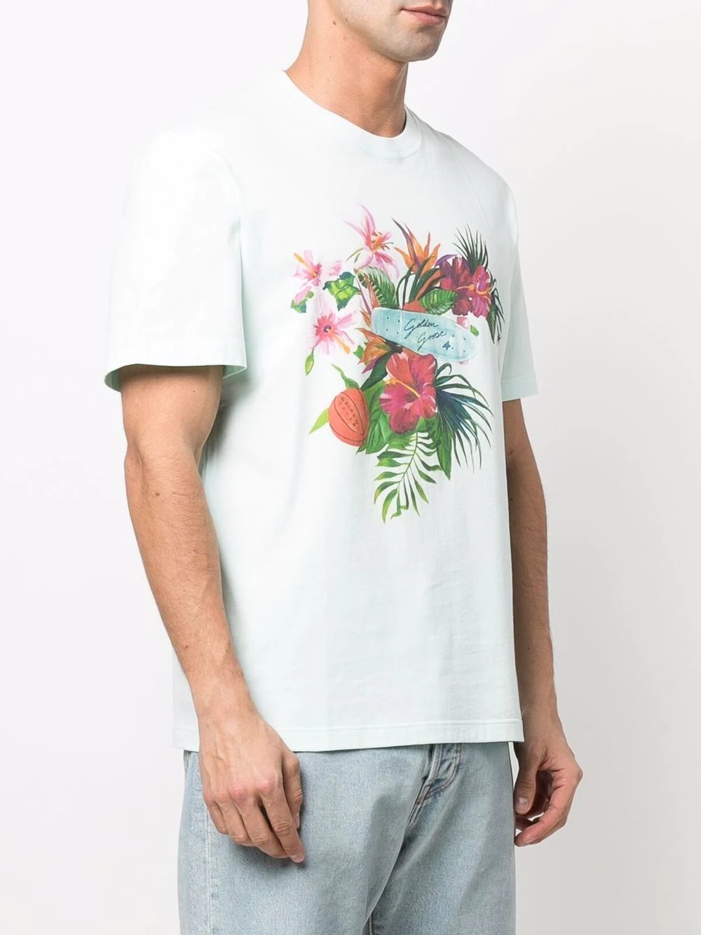 floral logo-print T-shirt - 3