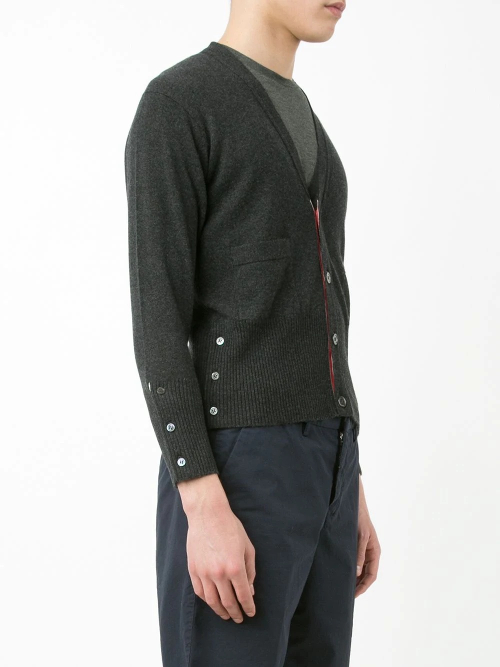 4-Bar Short Cashmere Cardigan - 3