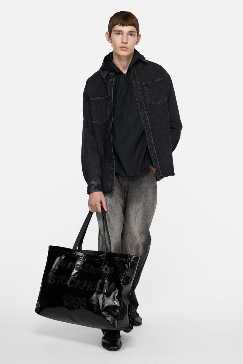 Logo shopper tote - Black 3