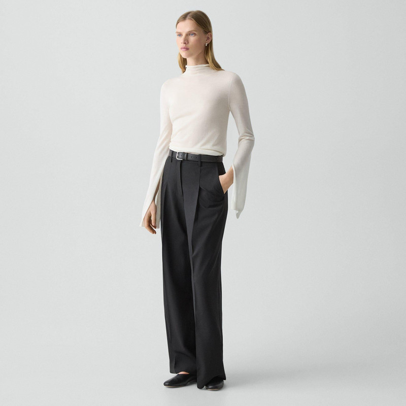 Theory Slit Sleeve Turtleneck Sweater in Wool-Viscose outlook