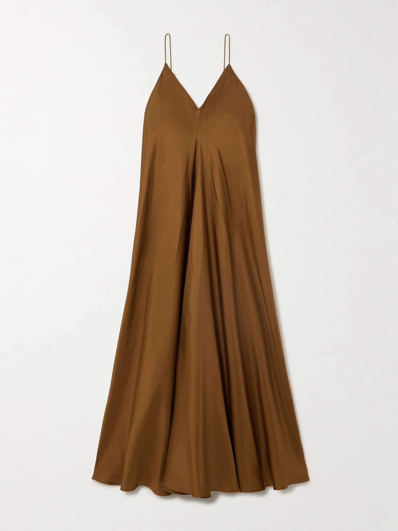 Silk-twill midi dress - 1