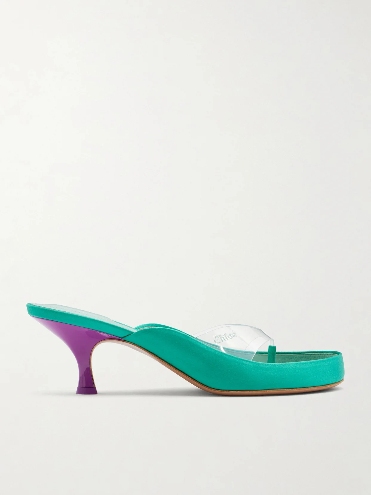 Junie Pvc-trimmed Satin Sandals - 1